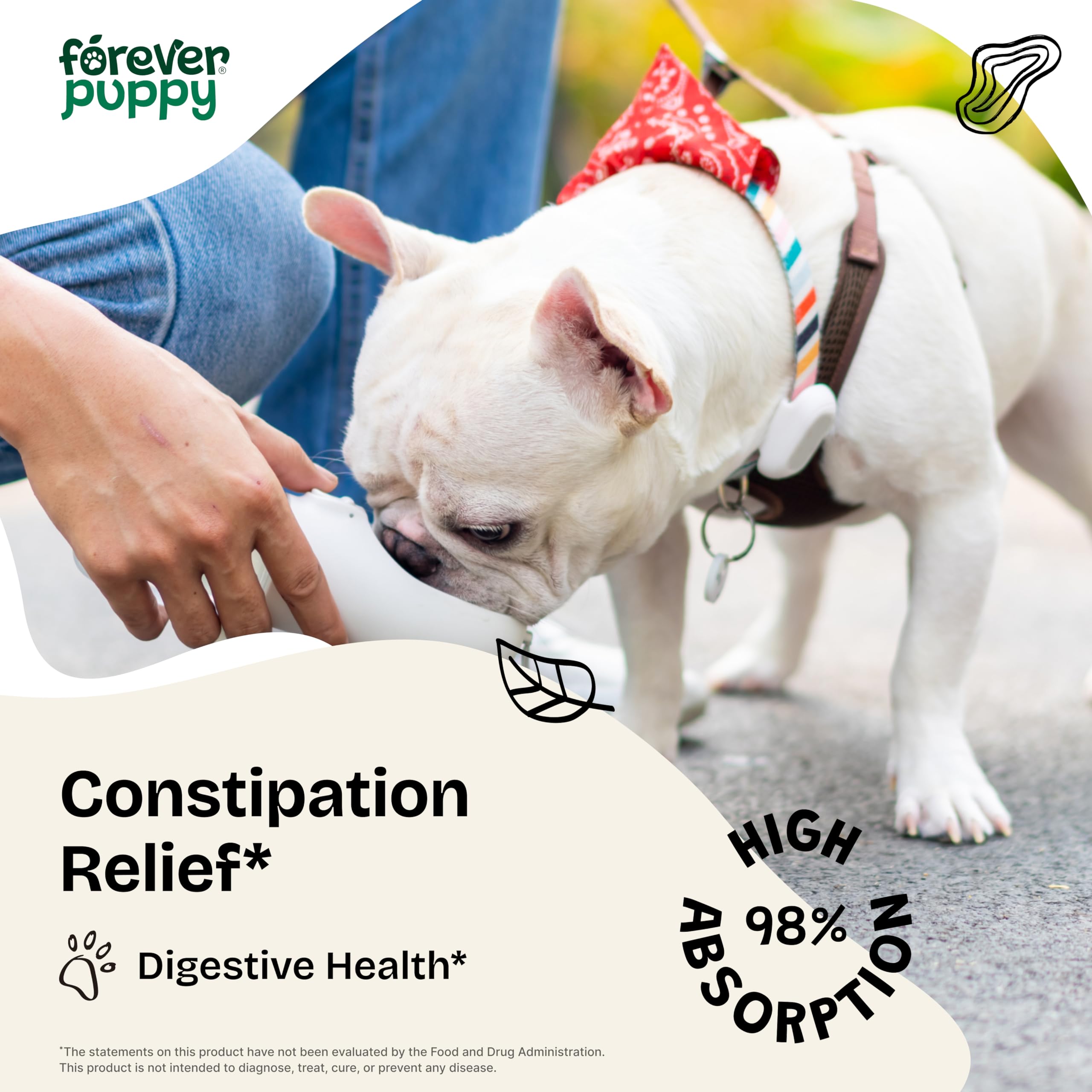 Constipation Relief for Dogs - Stool Softener Drops - Liquid Fiber Supplements w/Irish Sea Moss - Prebiotic Slippery Elm Drops for Dogs - Dog Food Supplements for Mild Constipation Relief - 2 oz