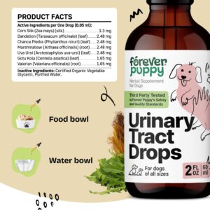 Urinary Tract Drops for Dogs - Herbal Bladder Supplement w/Corn Silk & Chanca Piedra Stone Breaker - Urinary Care Dog Food Supplements - Liquid Dog Vitamins for Bladder and Urinary Health - 2 oz