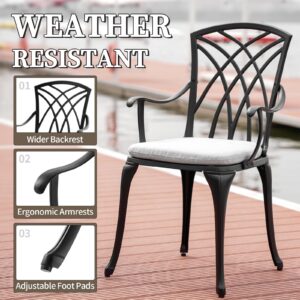 Withniture 3 Piece Outdoor Bistro Set, Patio Bistro Table Set, All Weather Bistro Table and Chair Set of 2, Patio Dinning Furniture for Garden, Porch, Backyard