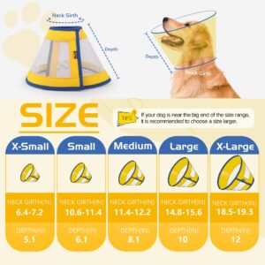 Soft Dog Cone/for Dogs After Surgery Large Medium Dogs Breathable Adjustable Comefortable Dog Cone Surgical Recovery Prevents Licking Biting Scratching, Dog Protector,XL