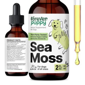 irish sea moss drops for dogs - thyroid support & energy - nutritional drops with liquid sea moss - dog food supplements for thyroid health - liquid dog vitamins and supplements - 2 oz