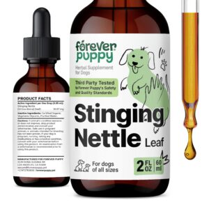 stinging nettle leaf for dogs - itchy skin relief for all breeds & sizes - liquid dog food supplements for soothing skin irritation & itching - herbal skin and coat supplement for pets - 2 oz