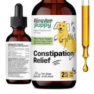 constipation relief for dogs - stool softener drops - liquid fiber supplements w/irish sea moss - prebiotic slippery elm drops for dogs - dog food supplements for mild constipation relief - 2 oz