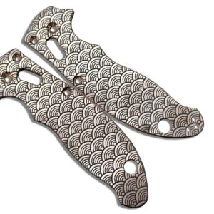 SEIGAIHA Copper scales for Spyderco MANIX 2