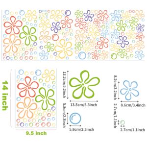 159 Pcs Bikini Flowers Bubbles Wall Decals Under The Sea Birthday Party Decorations Wall Stickers for Bedroom Bathroom Decor Wall Decor for Boys Girls Teens Adults