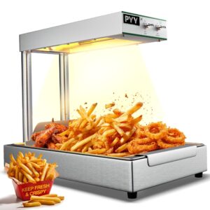 pyy french fry warmer food warmer - fries countertop food heat lamp for chips commercial heat light free-standing warming dump station churros fried food