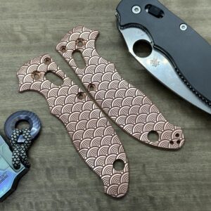 SEIGAIHA Copper scales for Spyderco MANIX 2