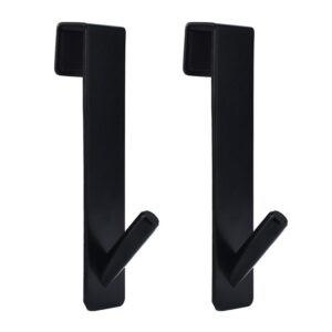 gadpiparty 2pcs black shower door hooks over the door towel hooks shower squeegee hooks stainless steel towel hooks robe hook for bathroom frameless glass shower door