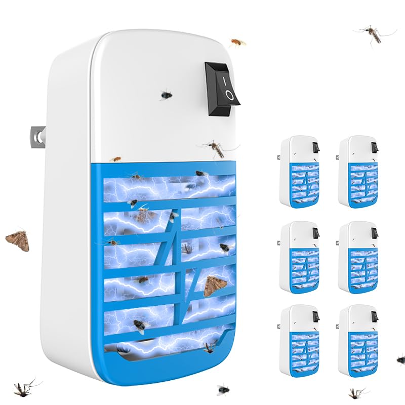 Mosquito Zapper 6 Pack- Indoor Advanced Electric Insect Killer, Wide Coverage, Safe & Silent, UV Attraction, Ideal for Home Use