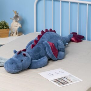 IFX24 Dragon Stuffed Animal, Blue Green Pink White Dragon Plush for Kids, Small Medium and Large Size Plush Dragon Available