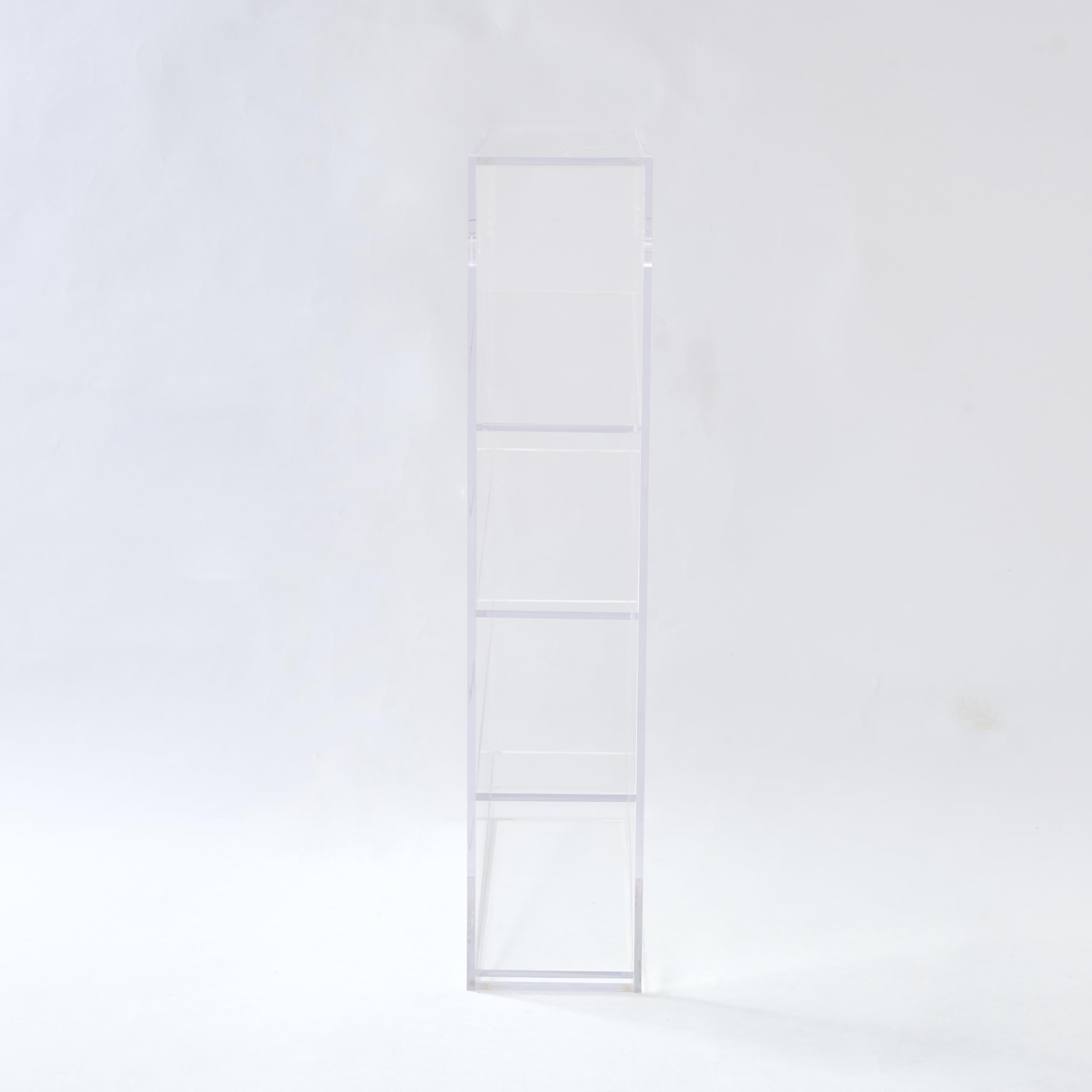 CiaoHER Clear Acrylic Pipette Rack 4 compartment counter top or wall mounted with sealed base, 12x4x19 inches