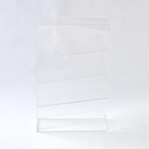 CiaoHER Clear Acrylic Pipette Rack 4 compartment counter top or wall mounted with sealed base, 12x4x19 inches