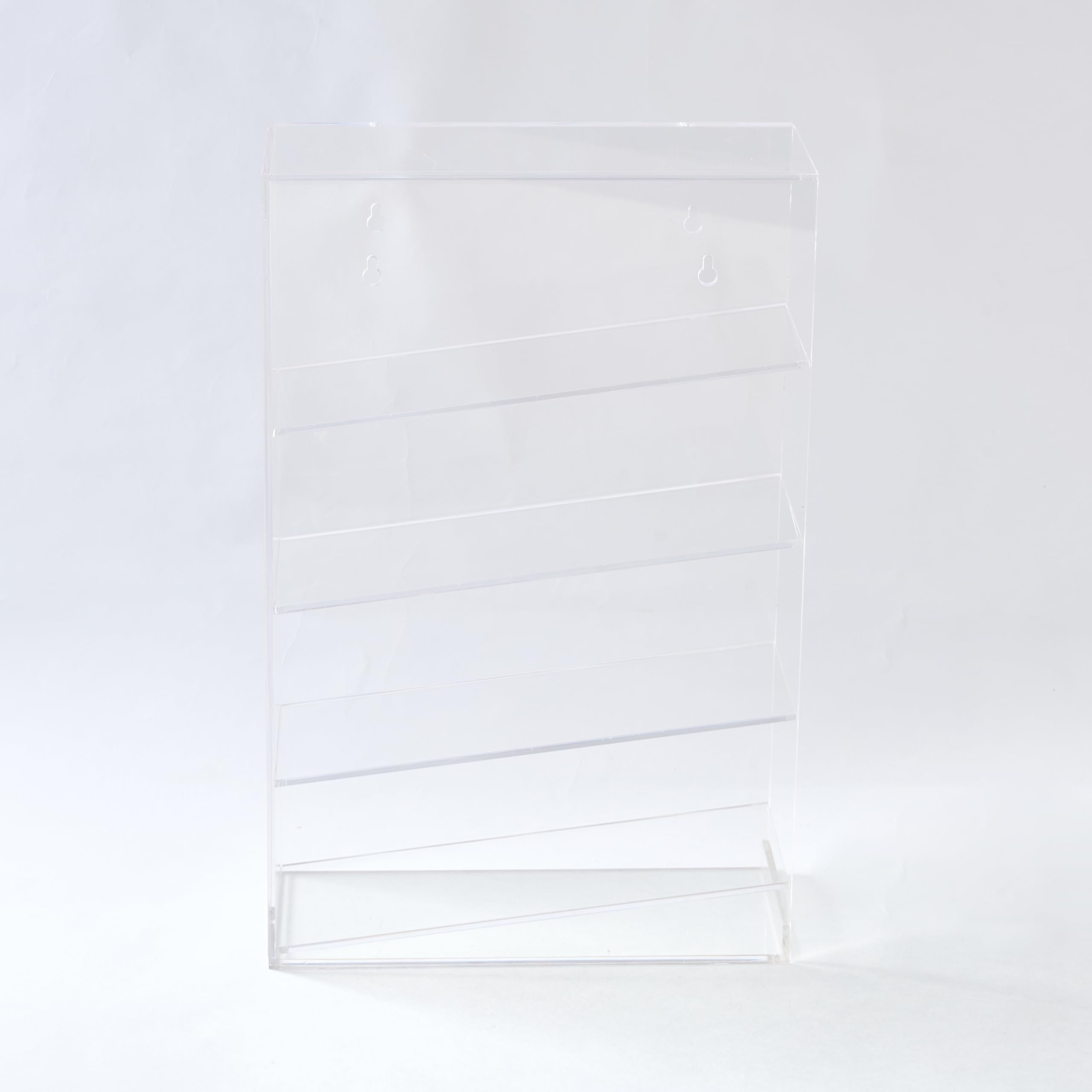 CiaoHER Clear Acrylic Pipette Rack 4 compartment counter top or wall mounted with sealed base, 12x4x19 inches