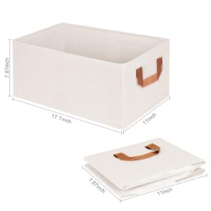 DAZUINIAO Large Storage Bins for Shelves Fabric Storage Baskets for Organizing Clothes Collapsible Closet Organizers and Storage Bins with Handles Foldable Storage Boxes 3 Pack