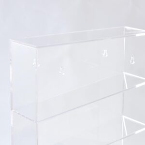 CiaoHER Clear Acrylic Pipette Rack 4 compartment counter top or wall mounted with sealed base, 12x4x19 inches