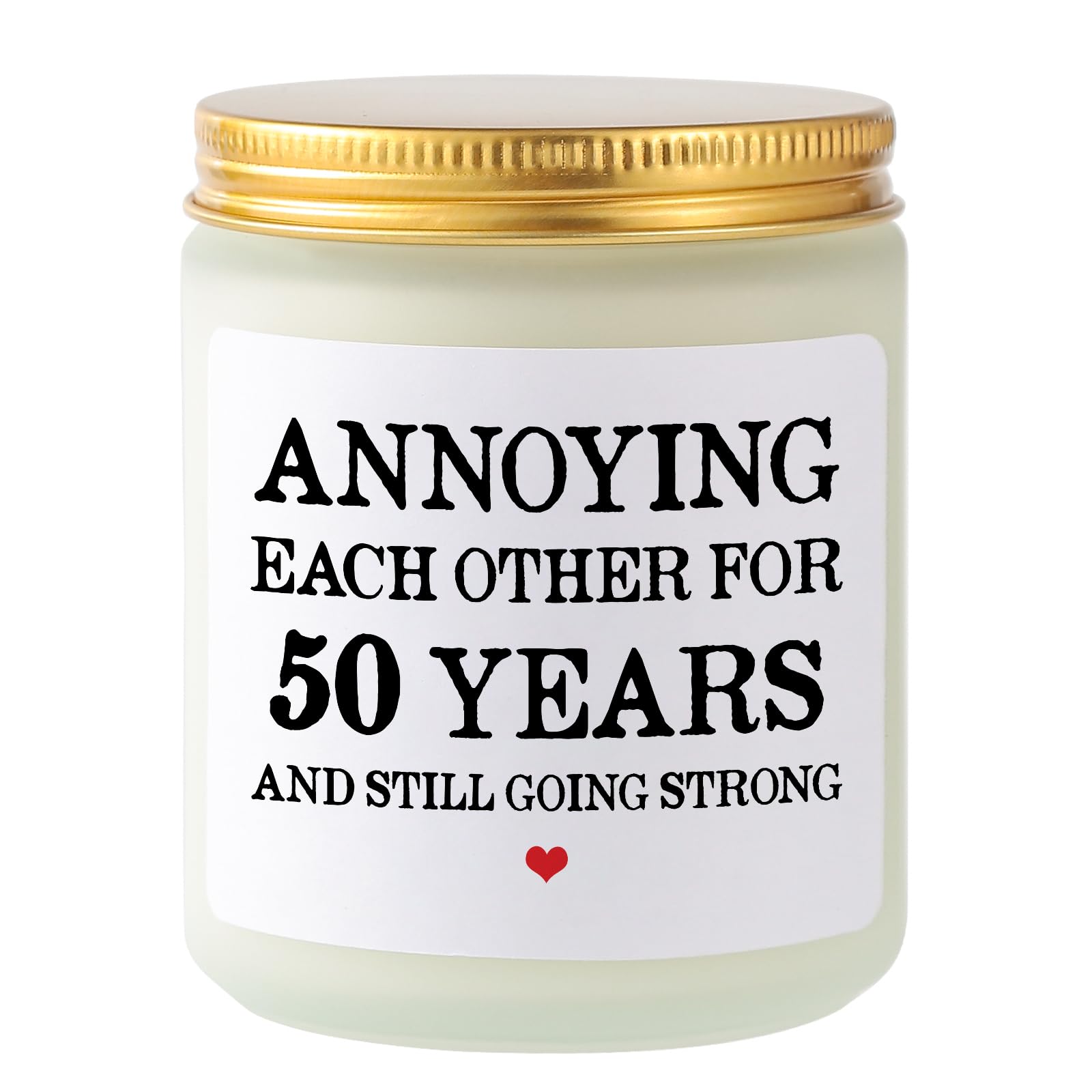 50th Anniversary Wedding Gifts for Couple, Golden 50th Anniversary Wedding Gifts for Parents Grandparents Wife Husband, 50th Wedding Anniversary Decorations, 50 Anniversary Candles (Lavender Scented)