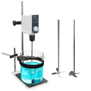 joanlab overhead stirrer set 20l 20000 mpas digital overhead mixer lab stirrer w/stirring rods 100-1500rpm timing 1min-24h (stand included)