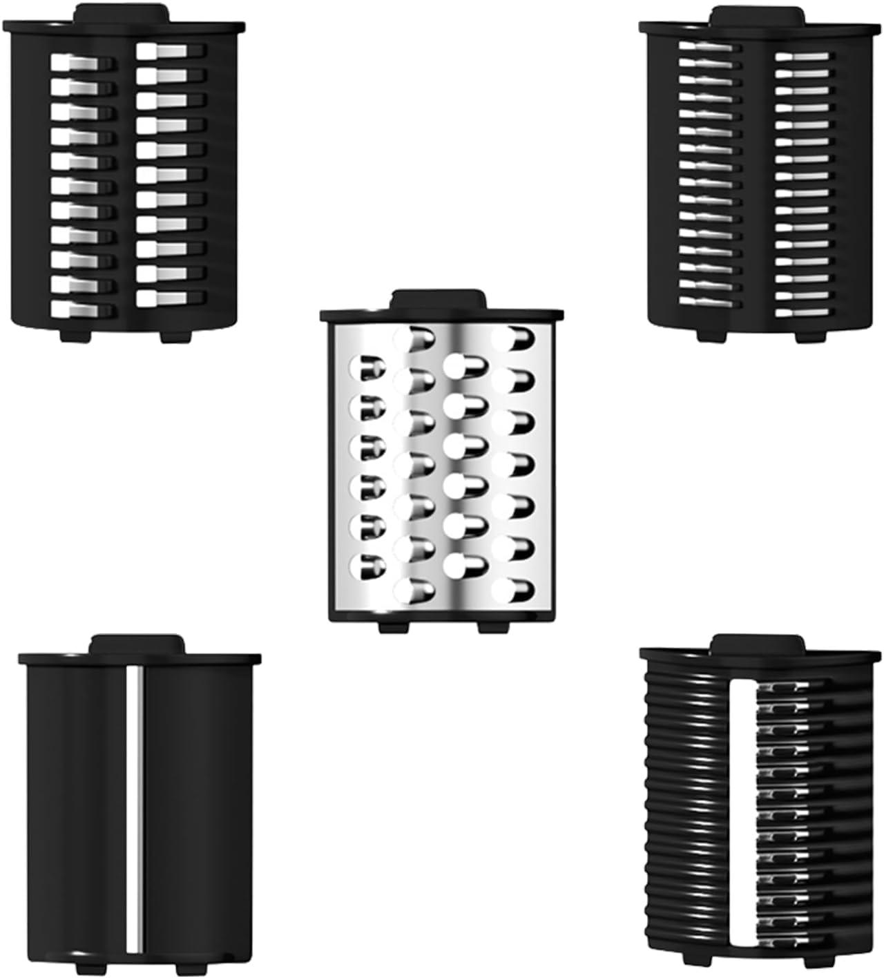 Homparty 5 Sets of Blades, thick wire blade, thin wire blade, slice blade, wavy blade and grinding blade