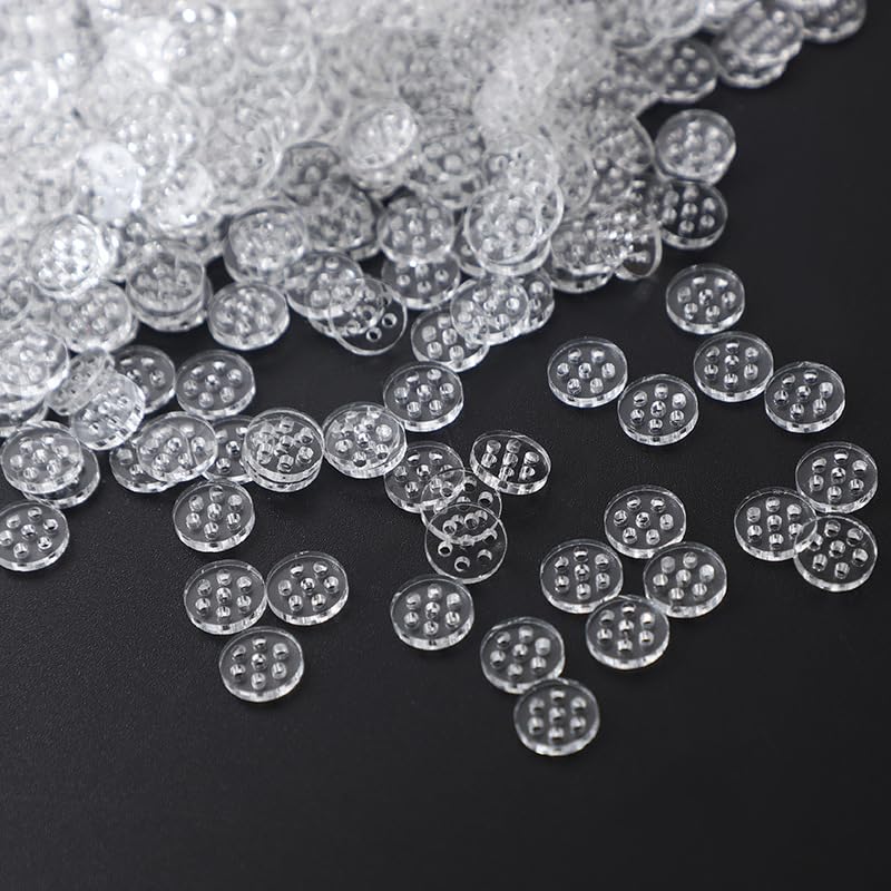 10Pcs Transparent Diameter 0.313'' (8mm) Glass Screen Filters Small Pipe Screens High Borosilicate Glass Screen with 7 Honeycomb Holes，Lab Filters