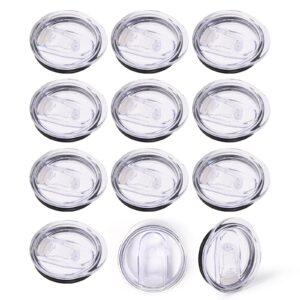 pyd life 12 pack replacement leakproof slide lids bulk for 16 oz 20 oz sublimation skinny tumbler,spill proof splash resistant sliding cups tumblers covers