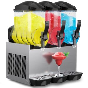 commercial slushy machine for frozen drinks,45l 1300w 110v large slushie maker,margarita machine,electric icey smoothie machine for cocktail beverage wine daiquiri lemonade etc.