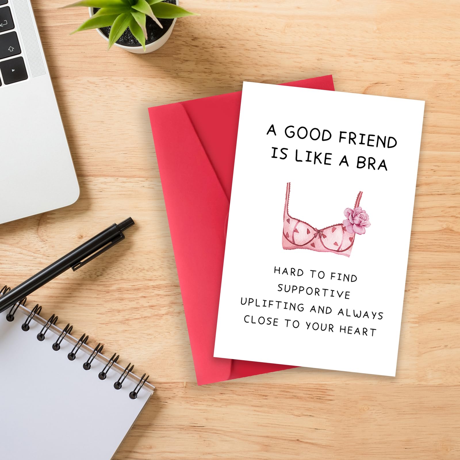 Missonemi Funny Best Friend Birthday Gifts Cards for Women, Bestie Definition Card,Happy Birthday Gift for BBF Sister, Great Friendship Card for Her -“A Good Friend Is Like A Bra”