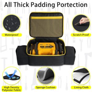 Slisonite Air Compressor Bag Case Compatible with DEWALT 20V MAX Tire Inflator DCC020IB, Cordless Tools Storage Holder Organizer with Pocket for Battery Pack and Charging Kit (Bag Only)