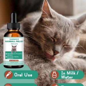 Cat Hairball Control | Hairball Cat Treats for Skin & Coat, Digestion, Nutrient Absorption | Fur Ball Remedy for Cats with Natural Ingredients & Vitamins | Cat Hairball Treatment | Cat Grass Flavor