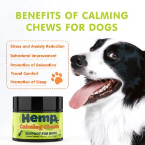 Zingly Hemp Calming Chews for Dogs Calming Treats Chews - Anxiety Relief Treats, Separation Anxiety Relief for Dogs Calming Treats Pet Calming Care Chews for Anti Anxiety Dogs, Beef, 30 Counts