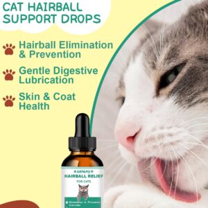 Cat Hairball Control | Hairball Cat Treats for Skin & Coat, Digestion, Nutrient Absorption | Fur Ball Remedy for Cats with Natural Ingredients & Vitamins | Cat Hairball Treatment | Cat Grass Flavor