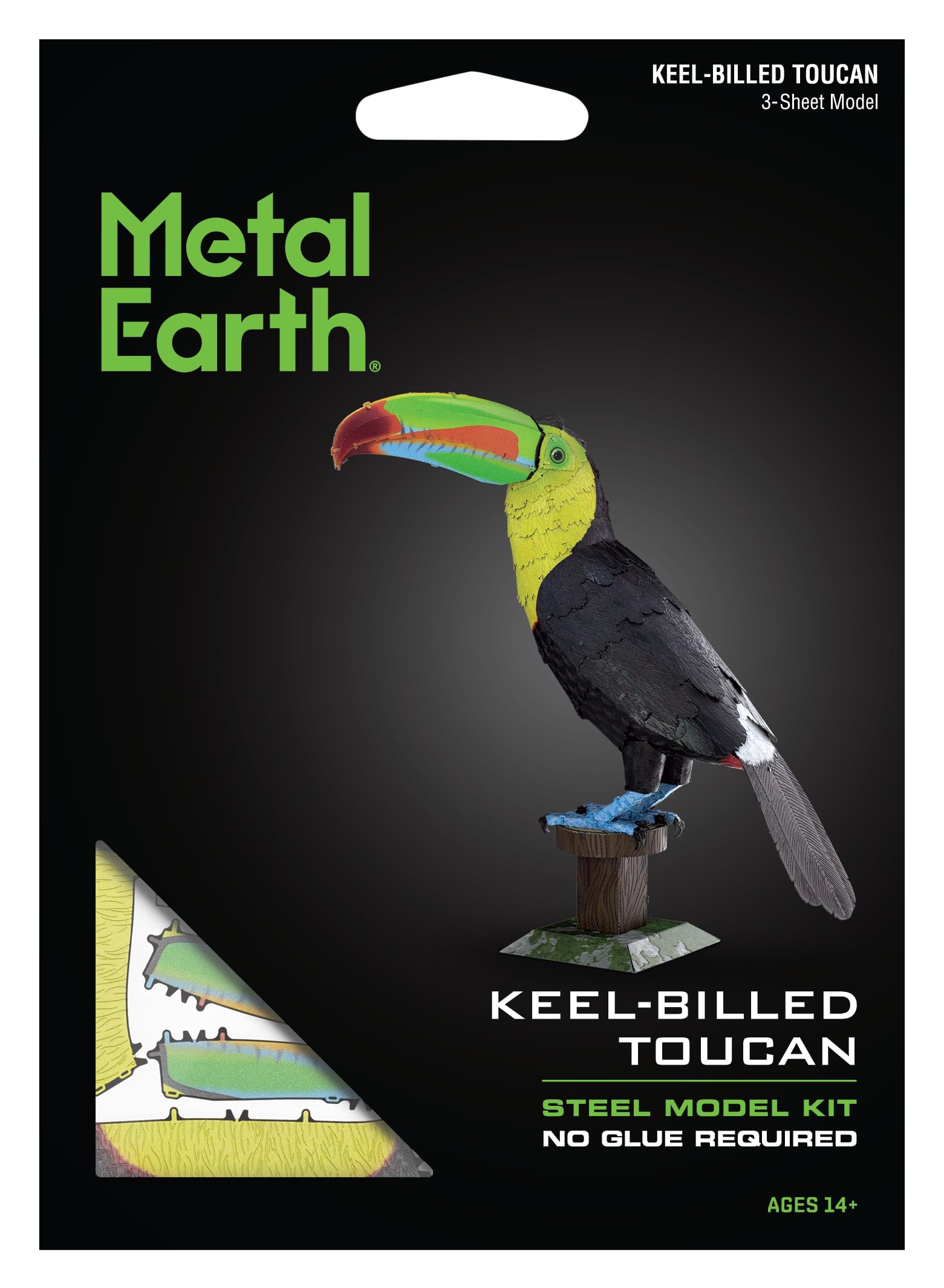 Metal Earth Keel Billed Toucan 3D Metal Model Kit Fascinations