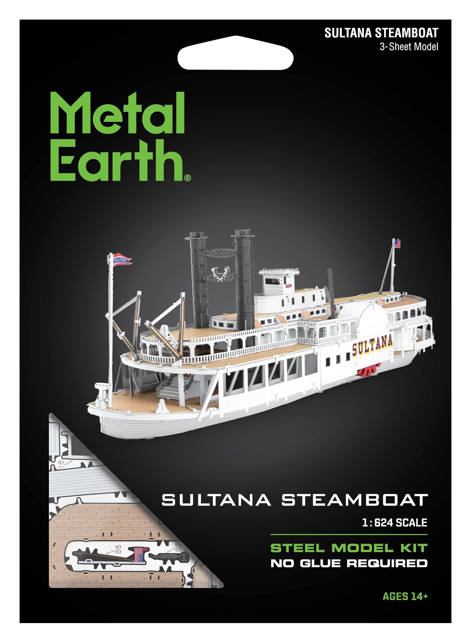 Metal Earth Sultana Steamboat 3D Metal Model Kit Fascinations