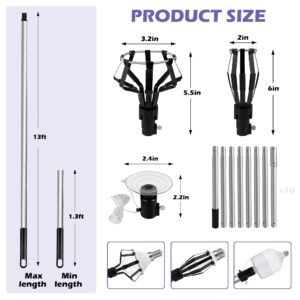 Light Bulb Changer for High Ceilings - Light Bulb Changer with Extension Pole Light Bulb Changer with Baskets and Suction Cup Bulb Removal Tool for High Ceilings and Recessed Lights