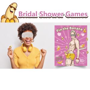 Bridal Shower Bachelorette Party Games Naughty, Pin The Sticker on The Hunk Games Bridal Shower Engagement Bachelorette Wedding Shower Funny Ice Breaker Games - 56 Guests