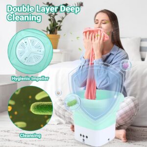 Portable Washing Machine, 6.5L Large Foldable Capacity Mini Washer of Underwear, Socks, Small Clothes Deep Cleaning for Dormitories, Hotel, Travel, Apartment Wash Machine