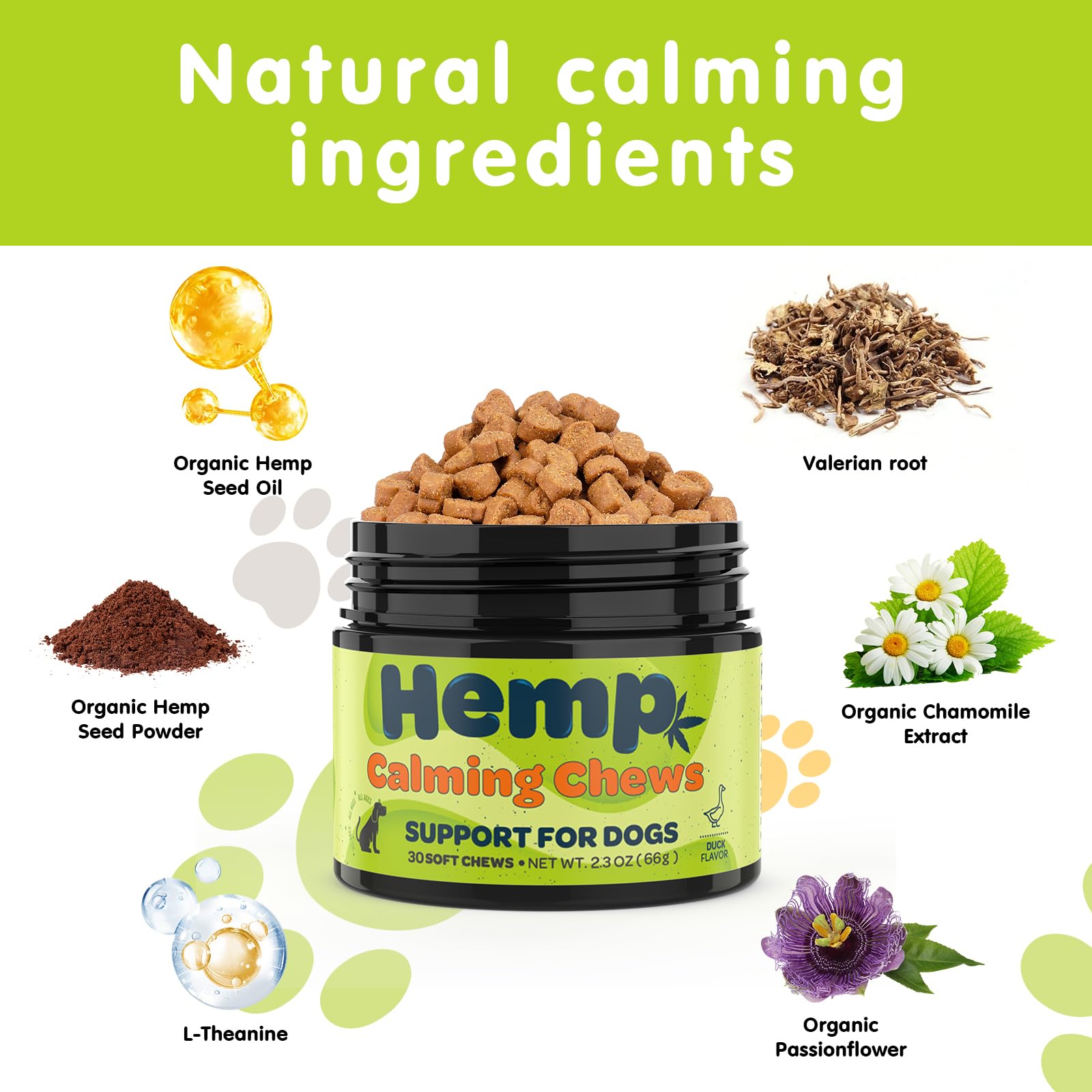 Zingly Hemp Calming Chews for Dogs Calming Treats Chews - Anxiety Relief Treats, Separation Anxiety Relief for Dogs Calming Treats Pet Calming Care Chews for Anti Anxiety Dogs, Bacon, 30 Counts