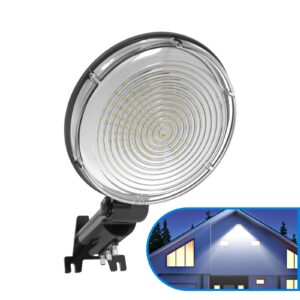 hncelrat led barn light - 15000lm dusk to dawn outdoor light, ip65 waterproof flood security lights - 6500k barn lights outdoor with photocell angle adjustable for farmhouse yard garden garage - 1pack