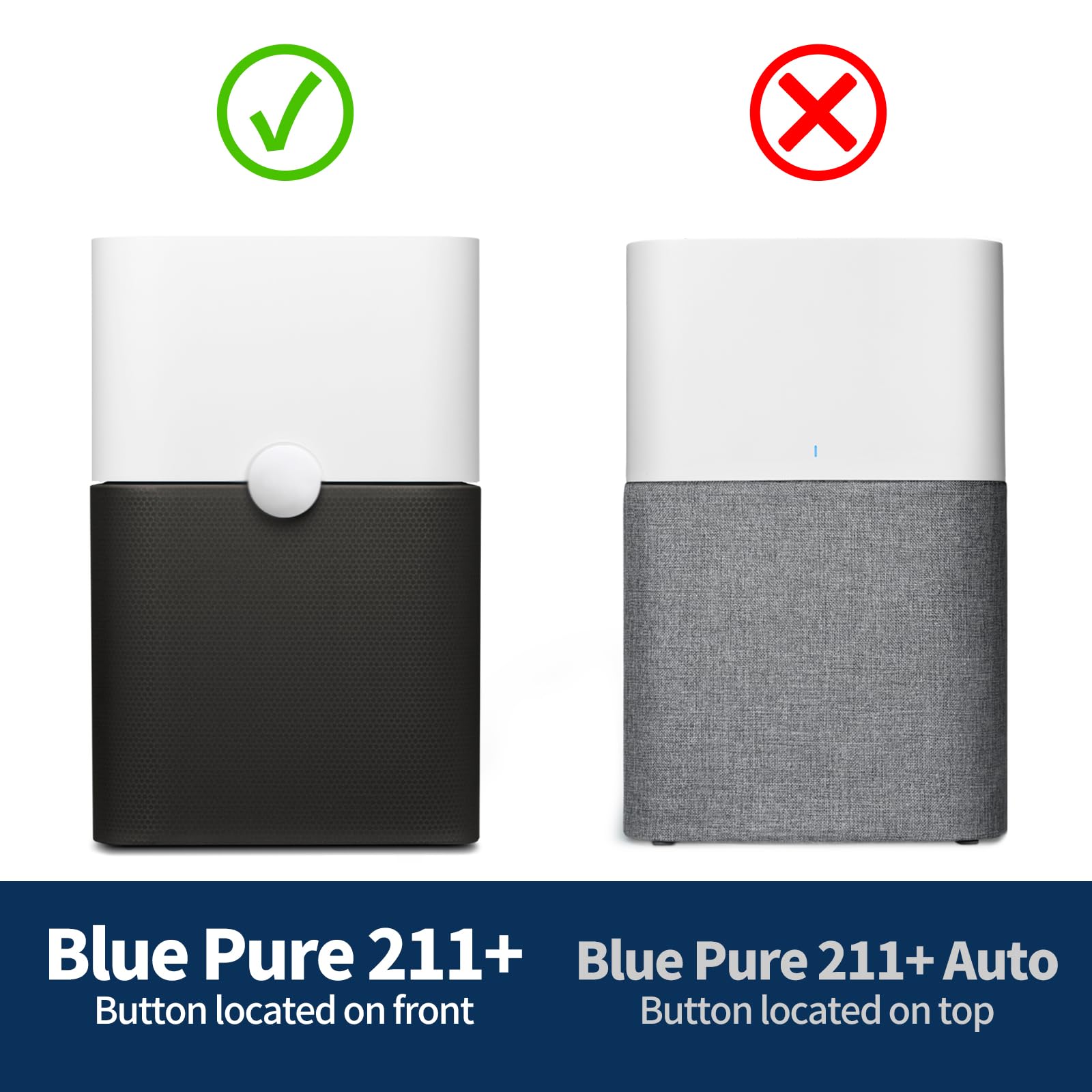 Lantiny 211+ Replacement Filter Compatible with Blueair Blue Pure 211+ Air Cleaner Purifier，Particle and Activated Carbon Replacement Filter，2 Pack