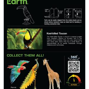 Metal Earth Keel Billed Toucan 3D Metal Model Kit Fascinations