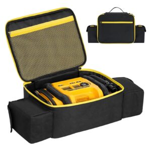 Slisonite Air Compressor Bag Case Compatible with DEWALT 20V MAX Tire Inflator DCC020IB, Cordless Tools Storage Holder Organizer with Pocket for Battery Pack and Charging Kit (Bag Only)