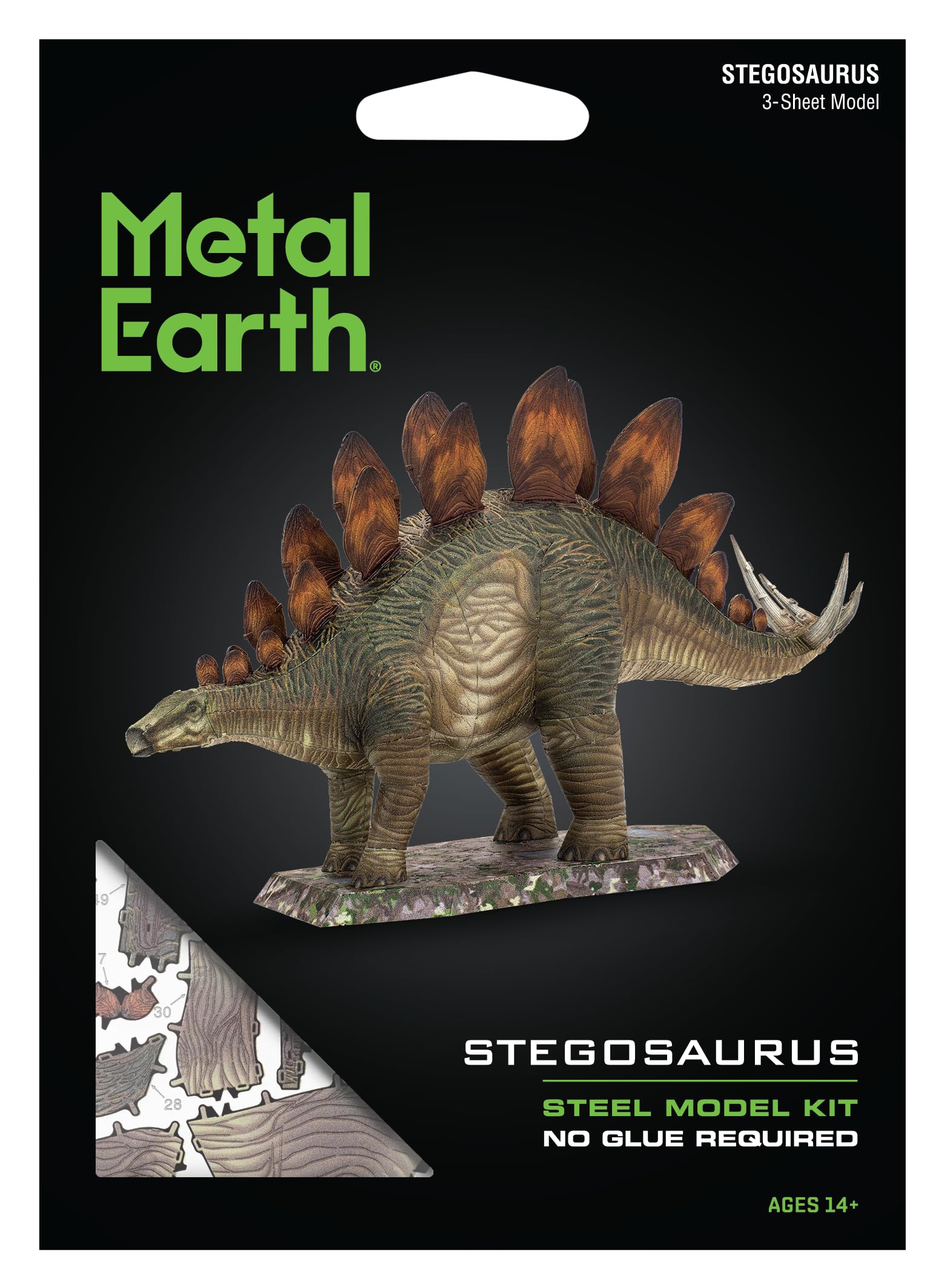 Metal Earth Stegosaurus Dinosaur Color 3D Metal Model Kit Fascinations