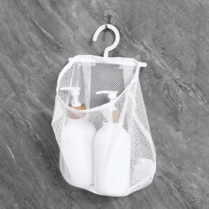 PartyKindom Hanging Mesh Clip Bag for Storage, Bathroom Laundry Bag, Multi-functional Mesh Clothespin Bag, Kitchen Storage Holder Bag, Fruit Vegetable Holder Pouch