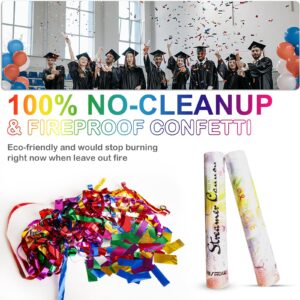 Streamer Poppers Confetti Cannon, 6Pack YESHOW Shiny Multicolor Streamers Party Poppers for Graduation, Birthday, Wedding