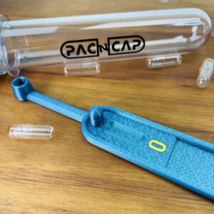 PACnCAP Single Capsule Scoop - Size 0 - A Tool for Weighing and Filling Capsules (Filling Tool for Empty Pill Capsules Filler, Capsules Size # 000 00 0 1 2 3 4 5 (0 Capsule Size), Various