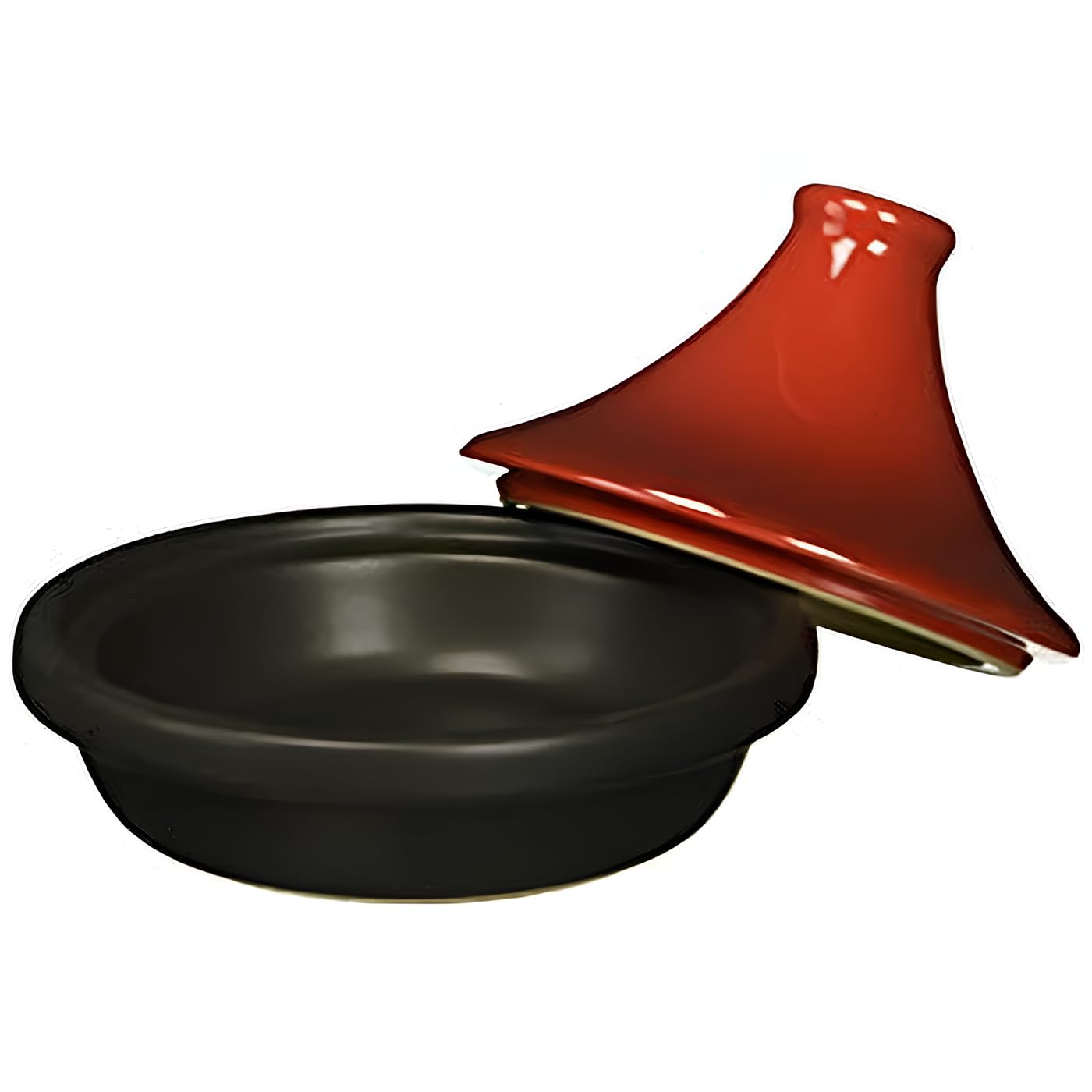 Xgxoz Tagine Cooking Pot Enameled Cast Iron Cooking Pot, 27Cm Large Tajine with Ceramic Cone-Shaped Closed Lid High-Quality Cookware- Double Oven Mitts Included