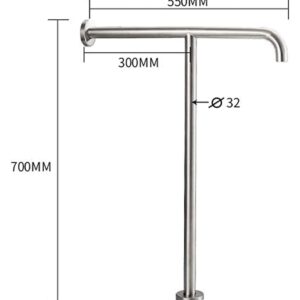 Grab Bar Bath Bathroom Rails, Stainless Steel Anti-Slip Safety Support Handle Shower Elderly Child Toilet Kitchen Anti-Slip Handrail