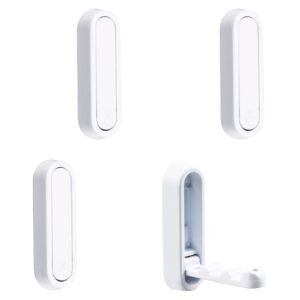 morobor 4pcs elliptical folding wall hook non-slip heavy duty foldable coat hook aluminum alloy wall hanger for hanging coat bags backpack towel(matte white)