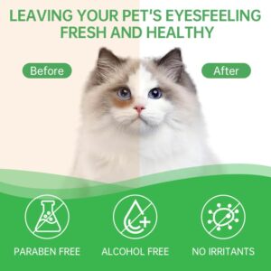 Eye Wipes for Cats & Dogs Universal Unscented Grooming Wipes for Eyes Gentle Tear Stain Remover Wipes for Discharge, Mucus Secretions and Crust Hypoallergenic Grooming Wipes for Pets Eyes 120 counts