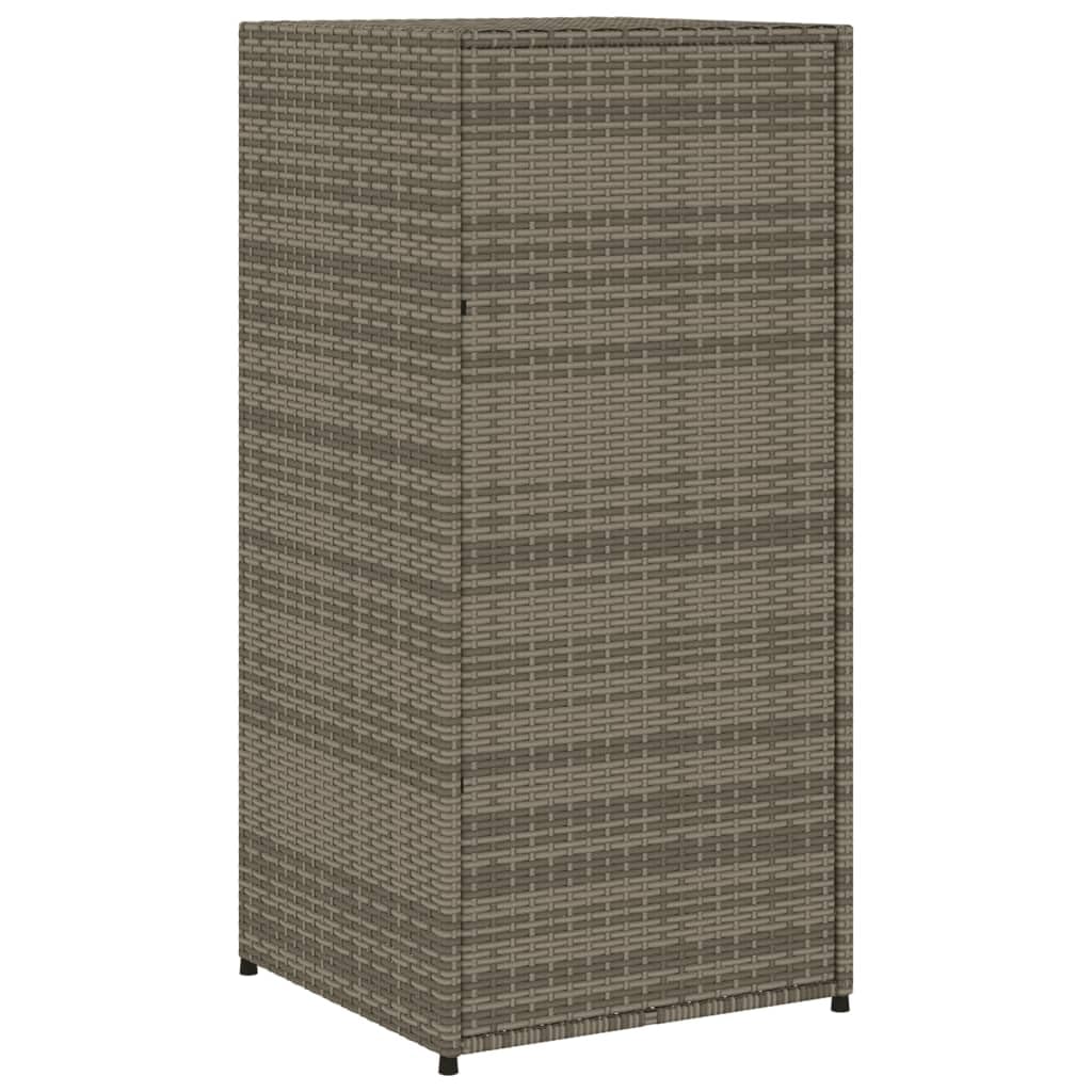 Gecheer Patio Storage Cabinet, Outdoor Storage Cabinet Garden Storage Shed, Weather Resistant, for Yard and Patio Gray 21.7" x 21.7" x 43.7" Poly Rattan - Easy Assembly