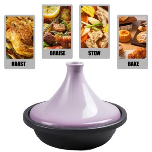 Xgxoz Tagine Pot for Cooking, Premium Cast Iron Cooking Pot Stew Casserole Slow Cooker for Different Cooking Styles